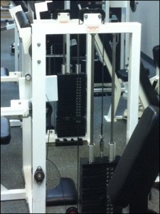 Weight stacks on SuperSlow Systems strength training machines