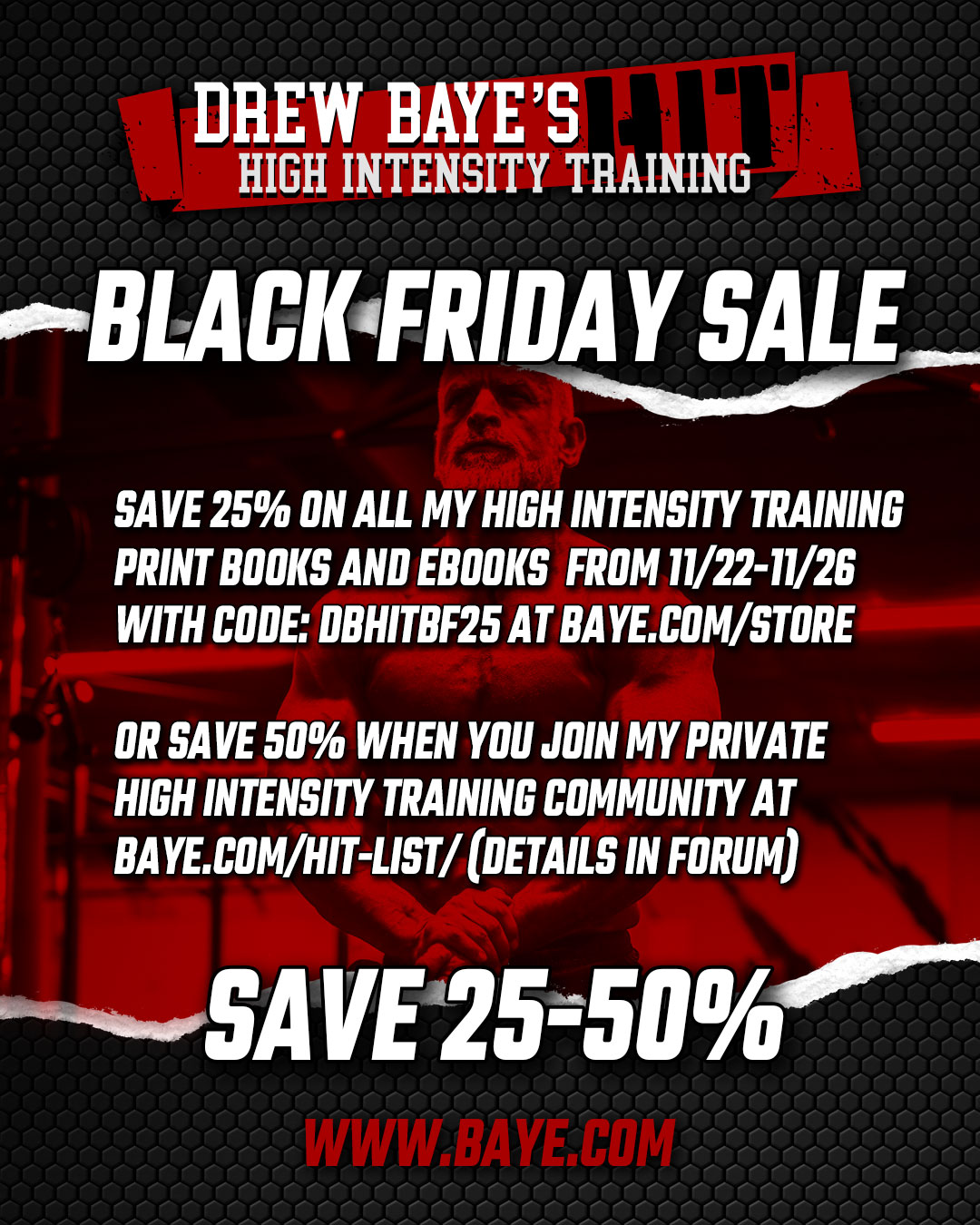 Drew Baye's High Intensity Training Black Friday Sale 2023